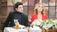 Lauren (Tracey Bregman) would love to dine with her son, Fenmore (Zack Tinker) on The Young and the Restless | Image: JPI